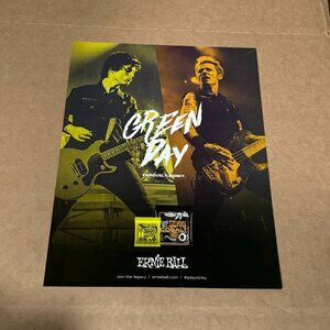 Green Day - Armstrong & Dirnt - Ernie Ball - 2017 Print Advertisement